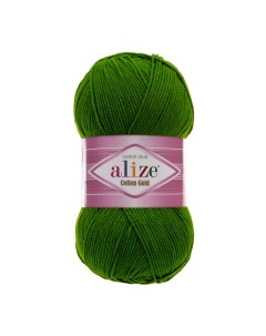 Пряжа для вязания Cotton gold 100 г 330 м ТУ 35 зелёный 5 мотков Alize