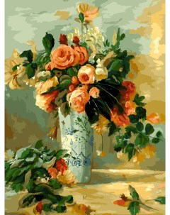 Картина по номерам Ренуар Букет роз Белоснежка