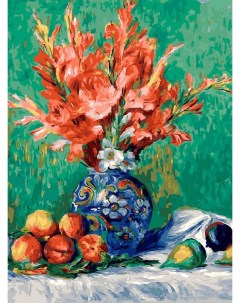Картина по номерам Ренуар Натюрморт с цветами и фруктами Белоснежка