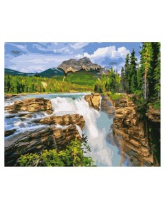 Картина по номерам 40х50 без подрамника Водопад Санвапта Канада Вангогвомне