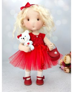 Набор для шитья кукла Бусинка красный Куклы-домики