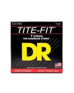 Струны для электрогитар DR EH7 11 60 никелевые TITE FIT Dr strings