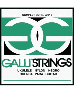 G216B струны для укулеле среднего натяжения черного цвета Galli