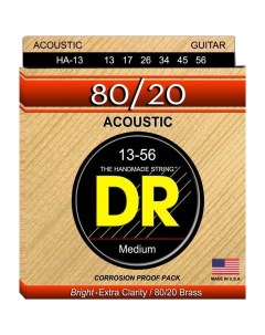 Струны для акустических гитар DR HA 13 56 EXTRA Life Dr strings