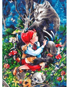 Картина по номерам Красная шапочка и серый волк Белоснежка