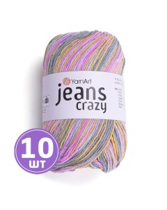 Пряжа Jeans Crazy Джинс Крейзи 7211 мультиколор 10 шт по 50 г Yarnart