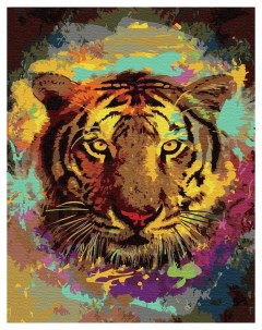 Картина по номерам Голодный тигр 40х50 на подрамнике Вангогвомне