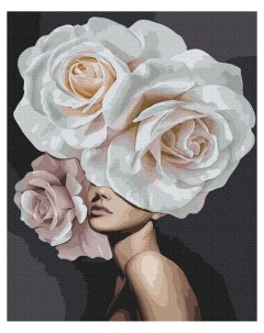 Картина по номерам Розы в голове 40х50 на подрамнике Вангогвомне