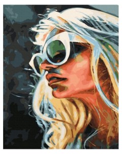 Картина по номерам Блондинка в солнечных очках 40х50 без подрамника Вангогвомне