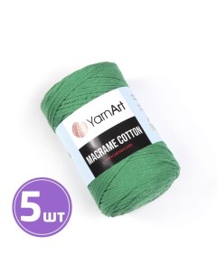 Пряжа Macrame Cotton 759 зеленый 5 шт по 250 г Yarnart