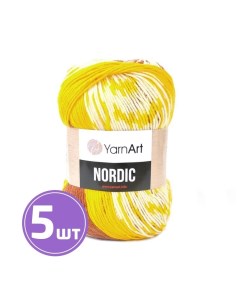 Пряжа Nordic 656 мультиколор 5 шт по 150 г Yarnart