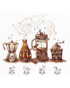 Набор для вышивания Ценители кофе Сделай своими руками