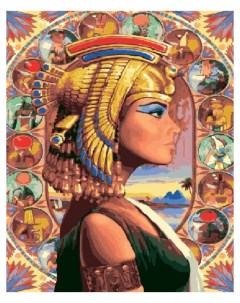 Картина по номерам Египетская принцесса 40х50 на подрамнике Вангогвомне