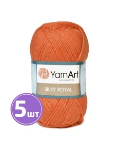 Пряжа Silky Royal 438 меланж морковный 5 шт по 50 г Yarnart