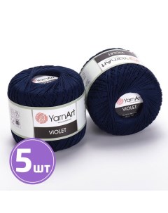 Пряжа Violet 66 темно синий 5 шт по 50 г Yarnart