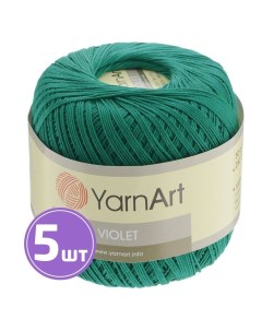 Пряжа Violet 6334 зеленый 5 шт по 50 г Yarnart