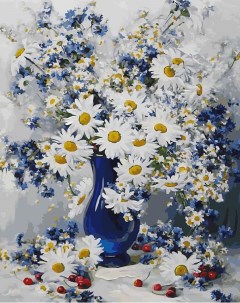 Картина по номерам Любимые цветы 40x50 Белоснежка