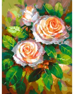 Картина по номерам Ноктюрн с розами Белоснежка