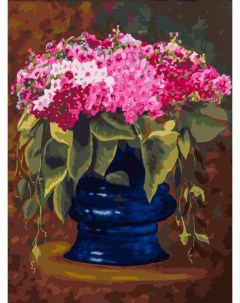 Картина по номерам Букет в синей вазе Белоснежка