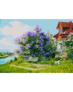 Картина по номерам Дом над рекой Белоснежка