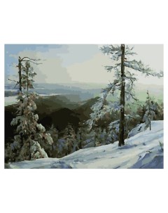 Картина по номерам 40х50 на подрамнике Зима в горах Вангогвомне