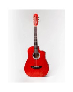 Акустическая гитара ACD 41A 79 MAH с вырезом цвет красное дерево Akkord