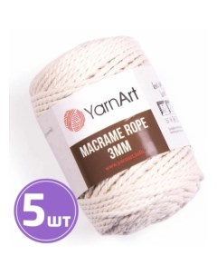 Пряжа Macrame rope 3 мм 752 суровый 5 шт по 250 г Yarnart
