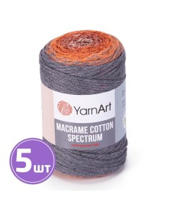 Пряжа Macrame cotton spectrum 1320 мультиколор 5 шт по 50 г Yarnart