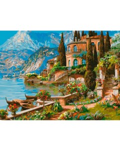 Картина по номерам Вилла на озере Комо Белоснежка