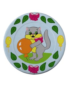 Тарелка декоративная под роспись игривый котенок Лори