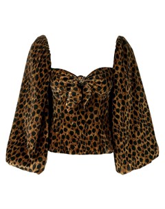 Attico блузка с леопардовым принтом нейтральные цвета Attico