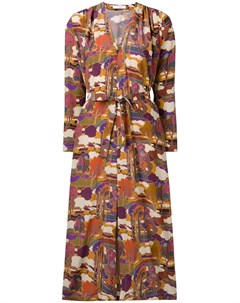 Roseanna платье макси с изображением деревьев нейтральные цвета Roseanna