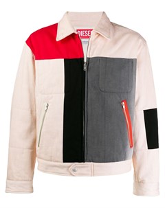 Diesel red tag джинсовая куртка в технике пэчворк Diesel red tag