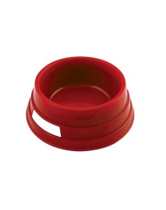 Миска пластиковая круглая для собак 16см красная Georplast