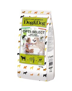 Opti Select Сухой корм для собак с ягненком 14 кг Dog&dog