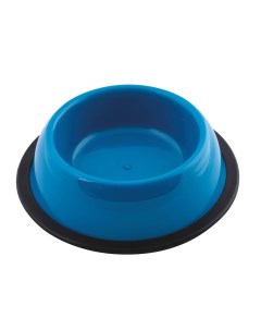 Миска для кошек и собак пластиковая с резиновым основанием 16 5см синяя Georplast
