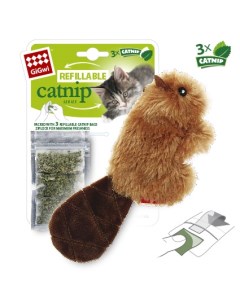 Игрушка для кошек Бобренок с кошачьей мятой 11 см Gigwi