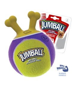 Игрушка для собак Jumball теннисная резина желтый фиолетовый 14 см Gigwi