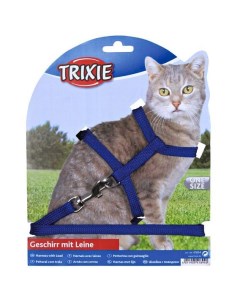 Шлейка для кошек 22 42 см 10 мм с поводком Trixie