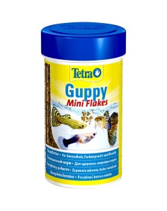 Guppy Mini Flakes корм для живородящих рыб и гуппи хлопья 100 мл Tetra