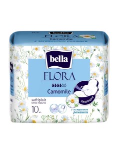 Прокладки женские Flora Camomile 10 шт с экстрактом ромашки BE 012 RW10 099 Bella