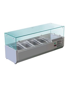 Витрина холодильная для ингредиентов VRX 1200 395 WN 4хGN1 3 150мм Koreco