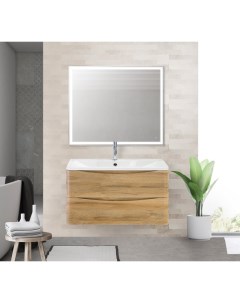 Мебель для ванной комнаты Acqua 90 см подвесная Rovere Rustico Belbagno