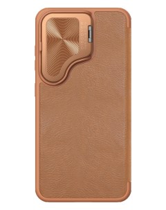 Чехол для Samsung Galaxy S24 c фунцией подставки и карманом для карт Brown Nillkin