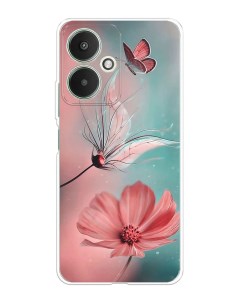 Чехол на Xiaomi Redmi 13C 5G Redmi 13R 5G Poco M6 5G Бабочка и цветок Homey