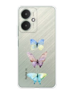 Чехол на Xiaomi Redmi 13C 5G Redmi 13R 5G Poco M6 5G Акварельные бабочки Homey
