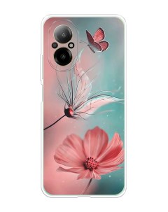 Чехол на Realme C67 4G Бабочка и цветок Homey