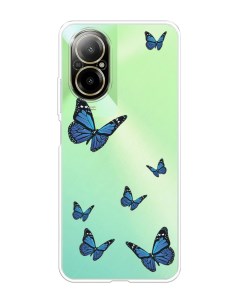 Чехол на Realme C67 4G Blue butterflies Homey