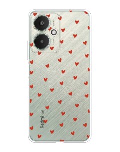 Чехол на Xiaomi Redmi 13C 5G Redmi 13R 5G Poco M6 5G Red hearts Homey