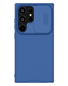 Чехол для Samsung Galaxy S24 Ultra со шторкой для камеры Blue Nillkin